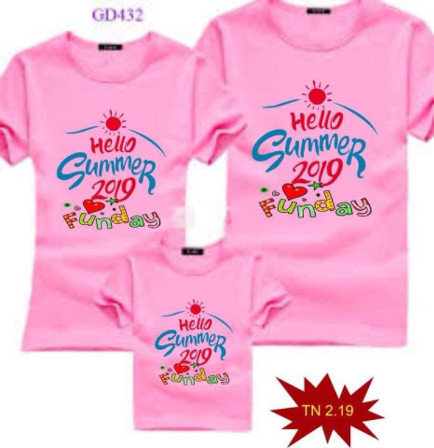 Áo đồng phục gia đình Hello summer 2019