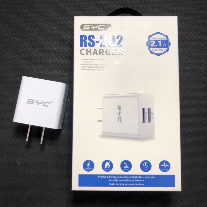 Cóc Sạc SYC RS-202 2 Cổng Sạc 5V 2.1A
