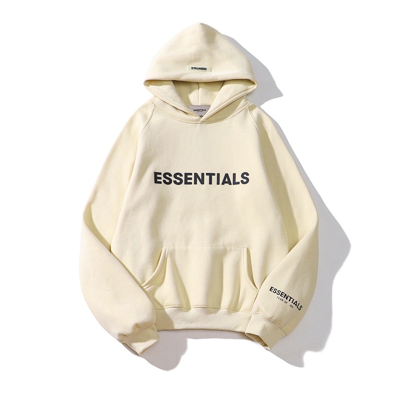 Áo hoodies tay dài in chữ ITEM FOG ESSENTIALS