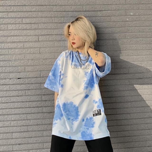 Áo thun nam nữ hoạ tiết loang màu độc lạ vải cotton dày dặn mềm mịn thấm hút mồ hôi tốt thích hợp mặc áo lớp áo nhóm