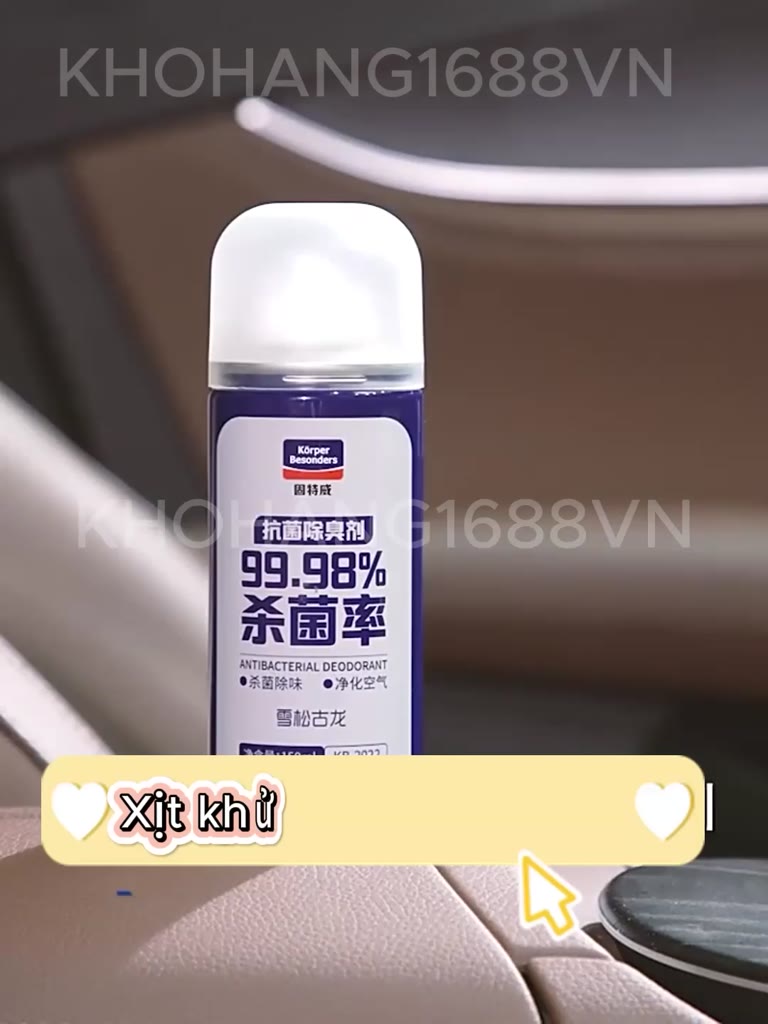 Chai Xịt Khử Mùi và Khử Trùng Nội Thất Ô Tô Chuyên Dụng KCX 180ml | BigBuy360 - bigbuy360.vn