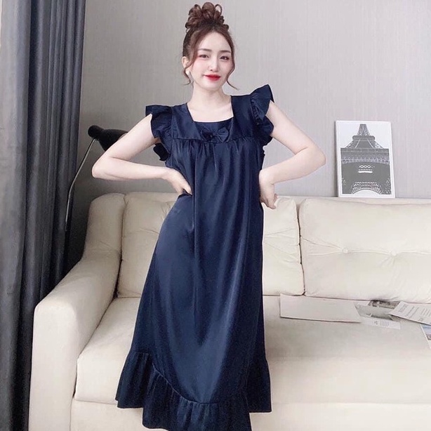 Váy ngủ lụa dài, đồ ngủ cho nữ mềm mại , SOMNIA,có bigsize, đồ bộ cho nữ, pyjama chất đẹp VNCUTB