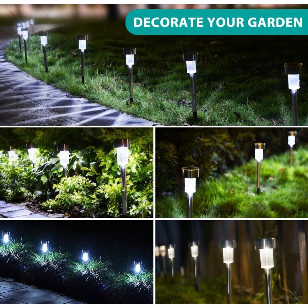 Đèn LED năng lượng mặt trời ánh sáng trắng ấm/trắng ấm dùng cho sân vườn ngoài trời