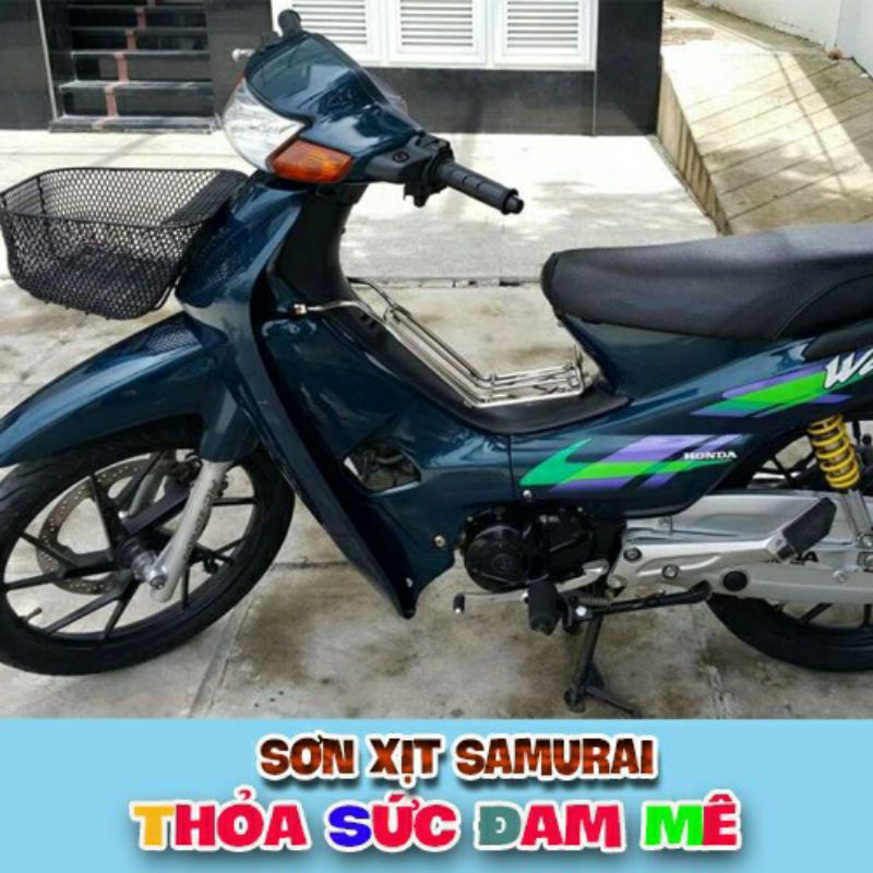 sơn xịt samurai màu xanh nhớt wave honda H612