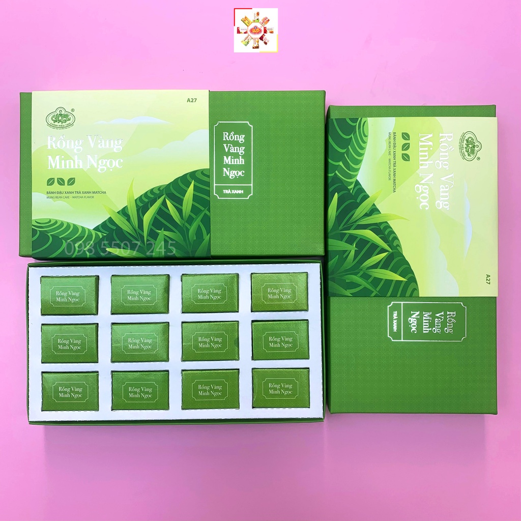 Bánh Đậu Xanh Matcha Trà xanh A27 - Rồng Vàng Minh Ngọc