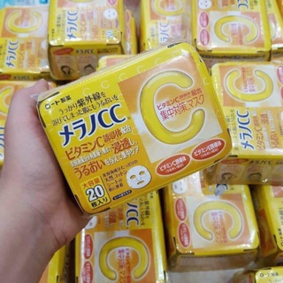 Mặt-nạ trị-thâm trắng-da CC Melano vitamin C-20 miếng