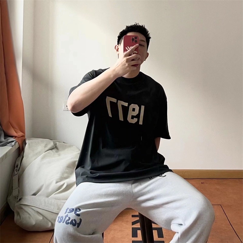 Áo Thun Ngắn Tay Cổ Tròn In Họa Tiết Kỹ Thuật Số Phong Cách retro Thời Trang Cho Cặp Đôi 1997