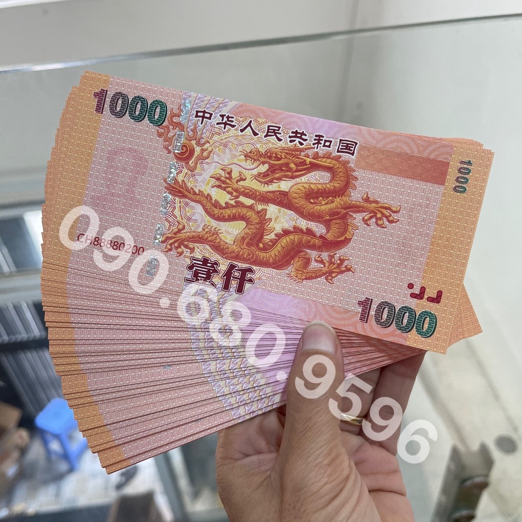 Combo 100 Tờ Tiền Phong Thủy Con Rồng 1000 Kỉ Niệm May Mắn