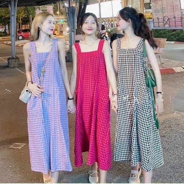 Shop Bầu Xinh  Váy bầu công sở, đầm bầu thiết kế dáng suông chất lụa hàn châu freesize tới 70kg - Tổng kh