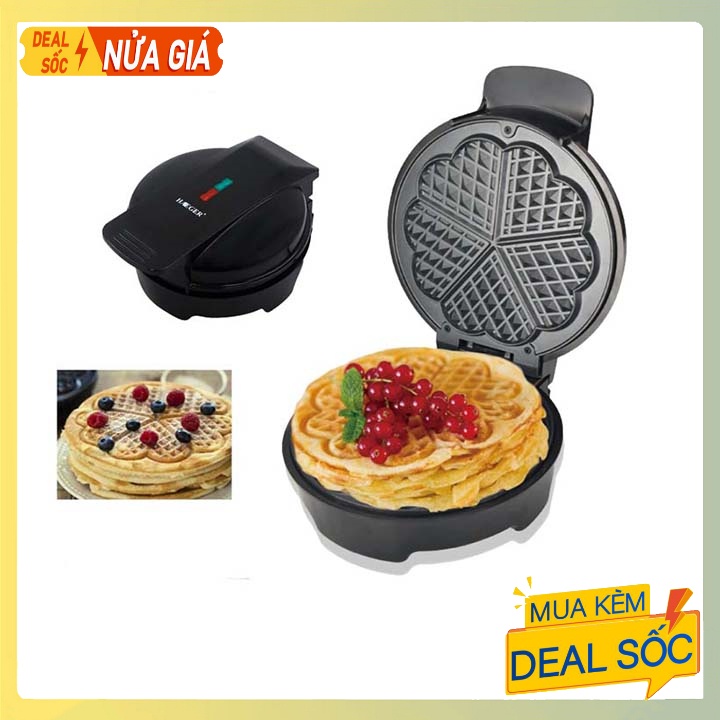 Máy nướng bánh kẹp tàn ong, bánh waffle khuôn trái tim đơn Haeger