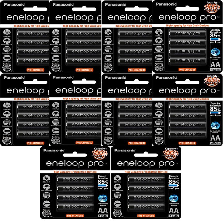 PIN PANASONIC ENELOOP SẠC AA 2550MAH VỈ 4 VIÊN,