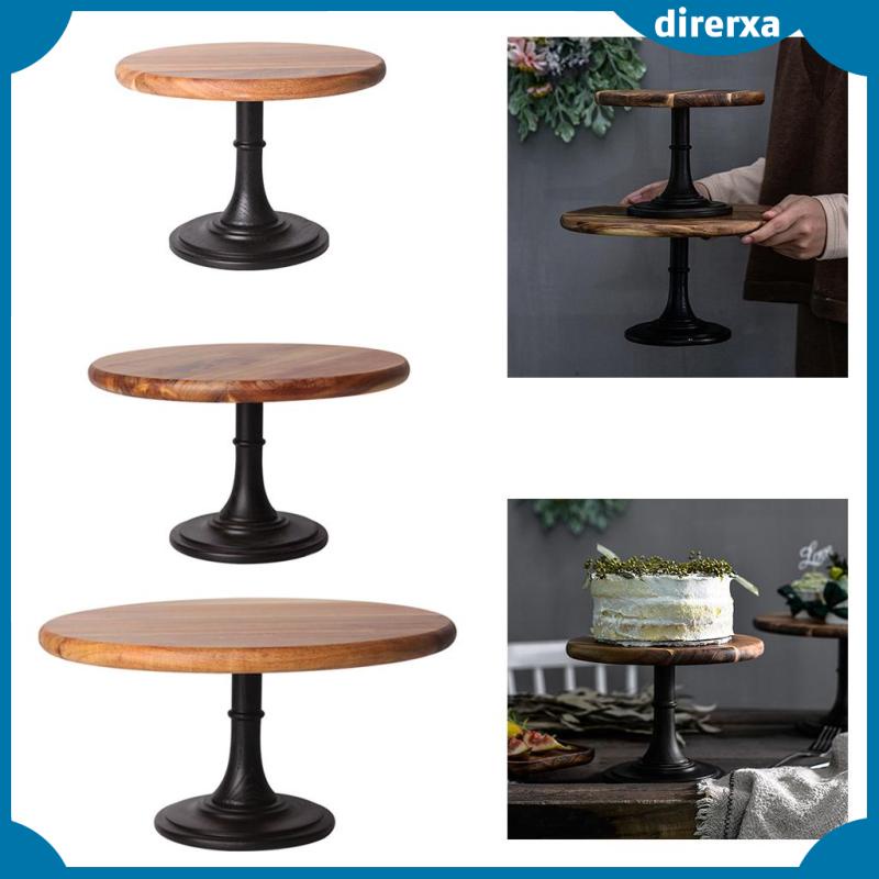 Giá Đỡ Trưng Bày Bánh Kem / Món Tráng Miệng / Bánh Ngọt Hình Tròn Bằng Gỗ Mộc Mạc Thủ Công