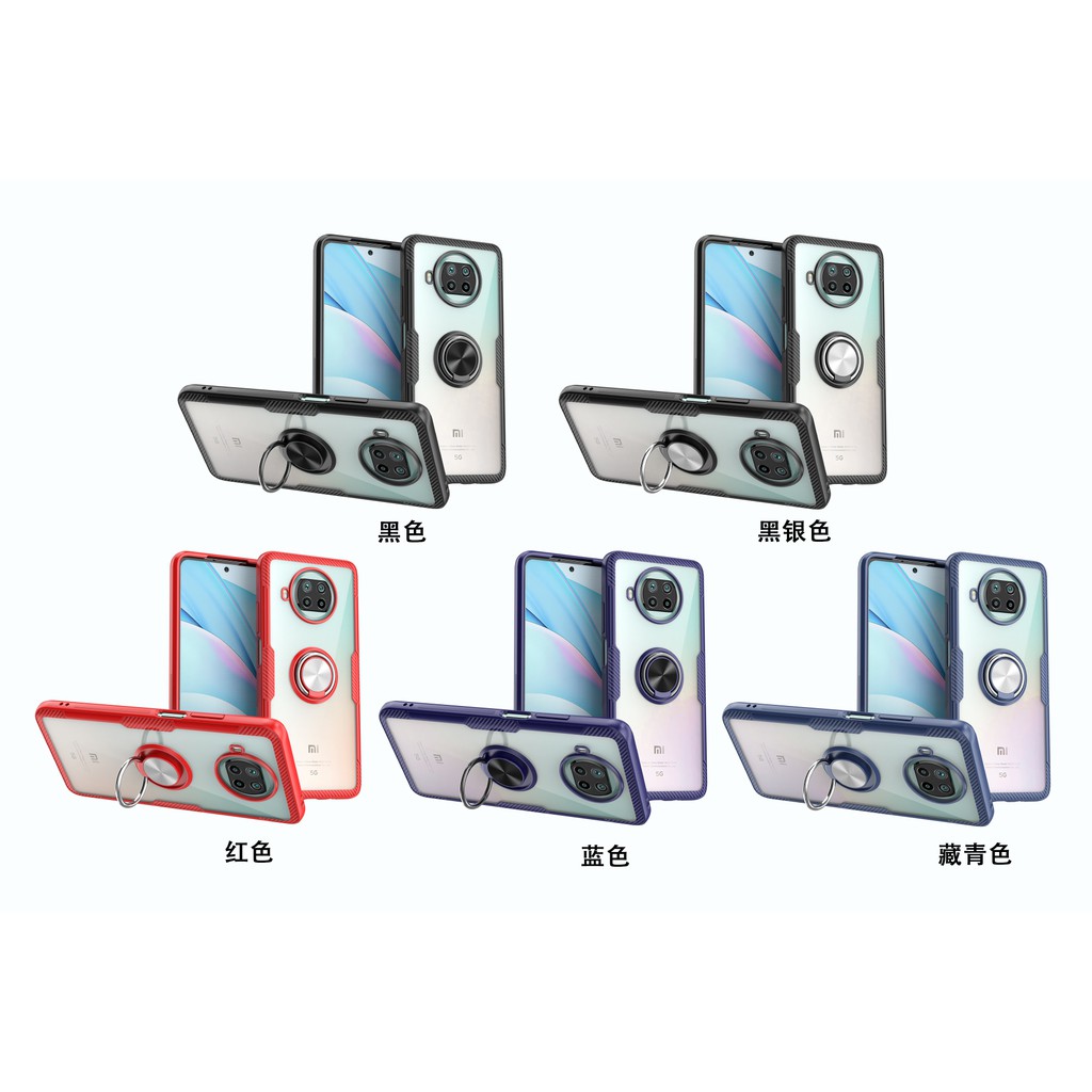 Ốp lưng Xiaomi Mi 10T Lite / Note 9 Pro 5G chống sốc giá đỡ iring lưng trong viền màu cao cấp