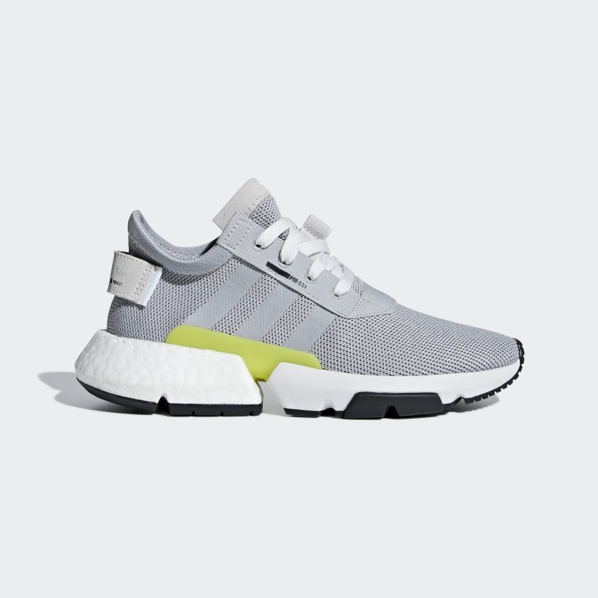 (Giày Adidas chính hãng) Giày Adidas POD-S3.1 J “Grey/Yellow” Nữ