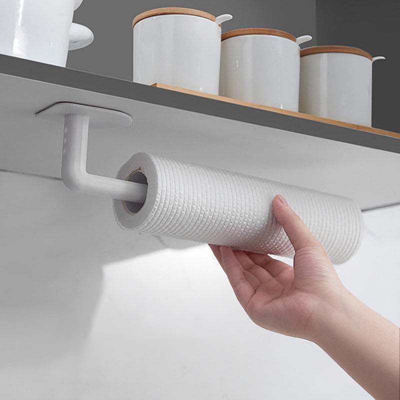 Giá Đỡ Nắp Nồi Gắn Tường Có Móc Treo Khăn Tiện Dụng Cho Nhà Bếp/ Phòng Tắm