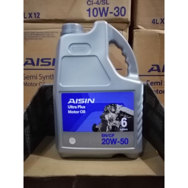 Dầu động cơ Aisin bán tổng hợp SN/CF 20W50 6 lít của tập đoàn AISIN