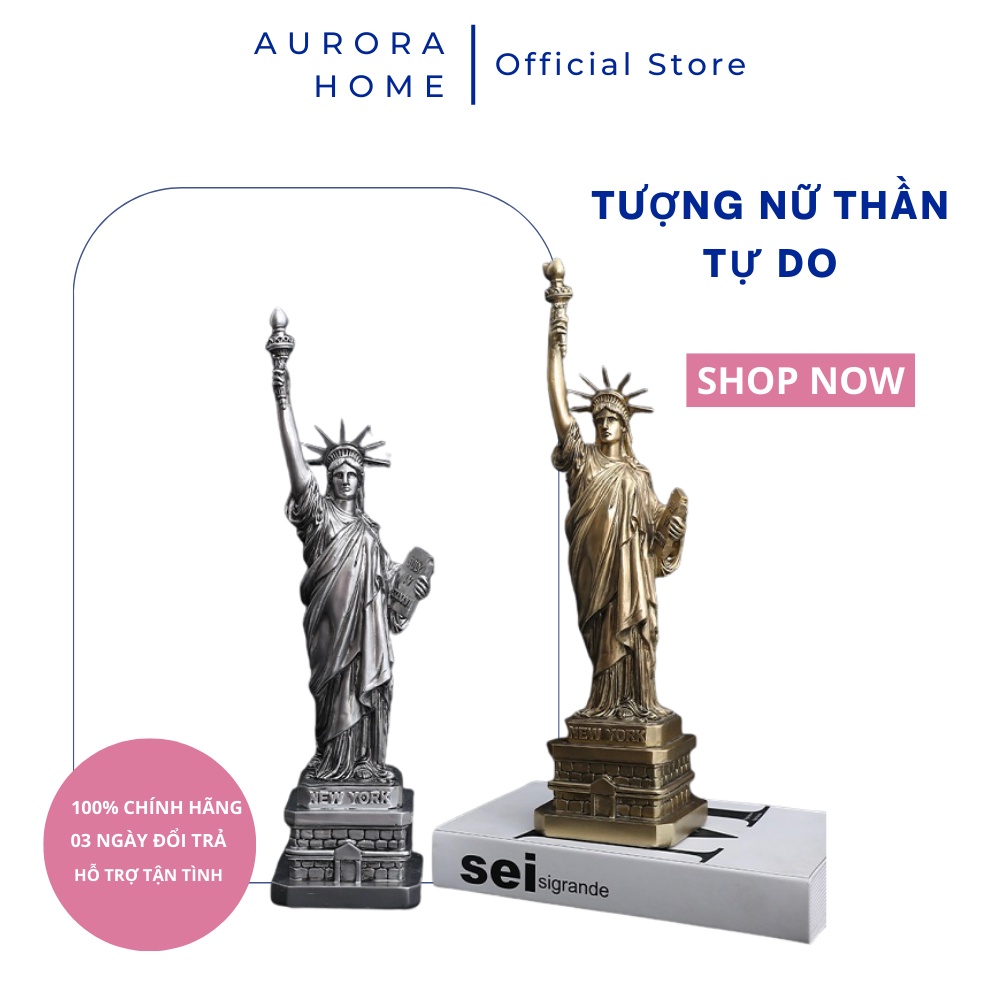 Tượng nữ thần tự do - Tượng trang trí decor nhà cửa độc, lạ l Aurora Home