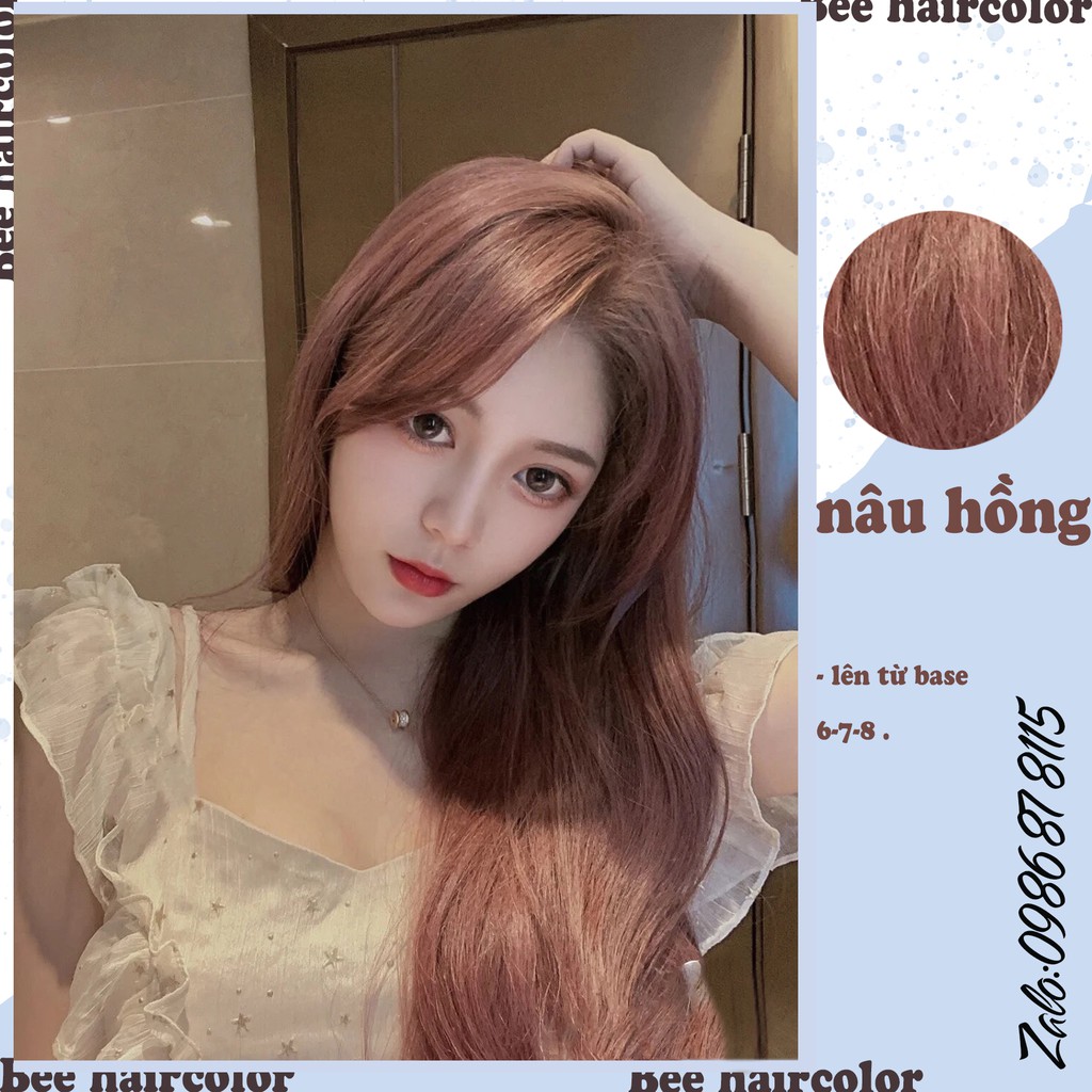 Thuốc nhuộm tóc màu NÂU HỒNG , thuốc  nhuộm tóc tại nhà | BigBuy360 - bigbuy360.vn