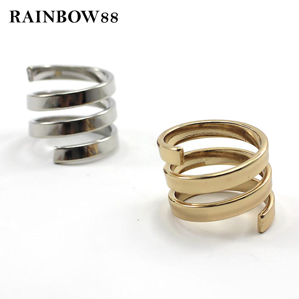 Finger Band Ring Fashion Unisex Finger Ring  3 Layers Spring Gold Unisex Special