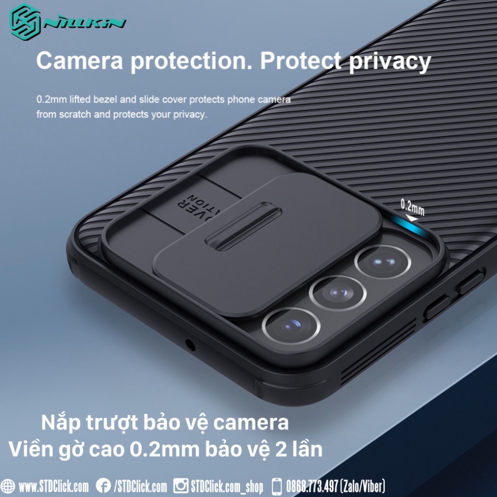 ỐP LƯNG SAMSUNG GALAXY S22 PLUS 5G NILLKIN CAMSHIELD PRO BẢO VỆ CAMERA CHÍNH HÃNG  - HÀNG CHUẨN