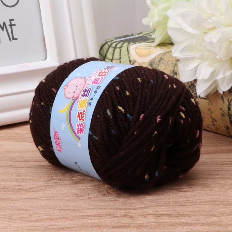 Cuộn Len Đan Sợi Móc Nhiều Màu Sắc 50g