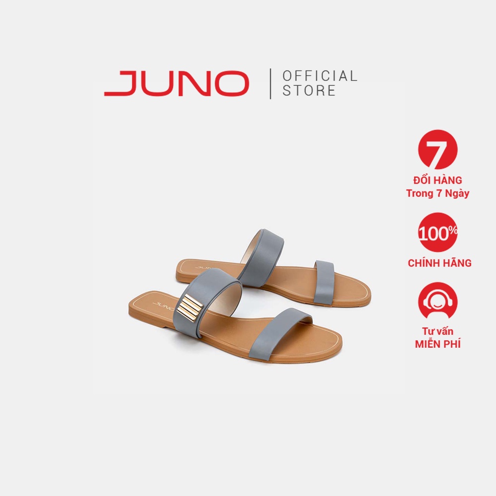 JUNO - Giày Sandal Bệt Quai Ngang Khóa Trang Trí - SD01108