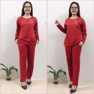 Bộ coton dài tay cho mẹ