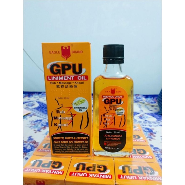 Dầu nóng gừng sả Minyak Urut GPU (60ml)