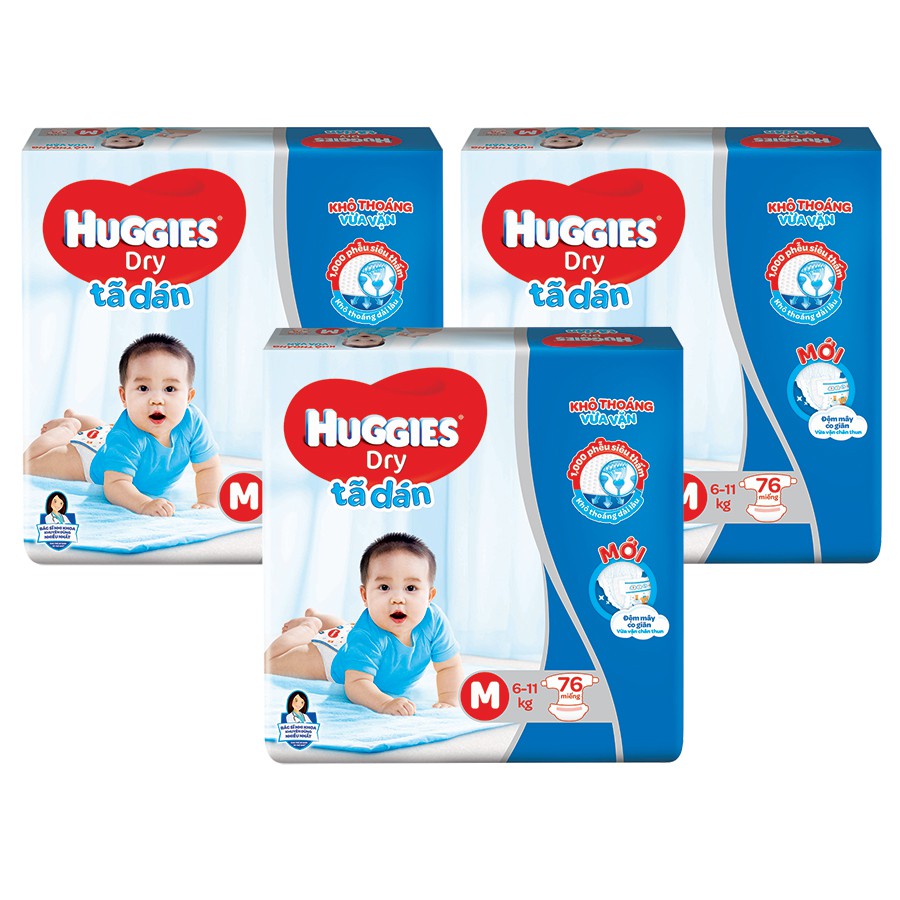 (đệm mây 4 chiều) Tã dán huggies NB74,S56 M76,L68,XL62,XXL56