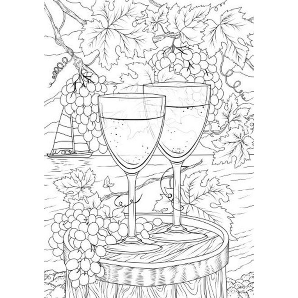 Line art Tranh tô màu Anime khổ A4 - Cho những bạn yêu thích TRANH PHONG CẢNH