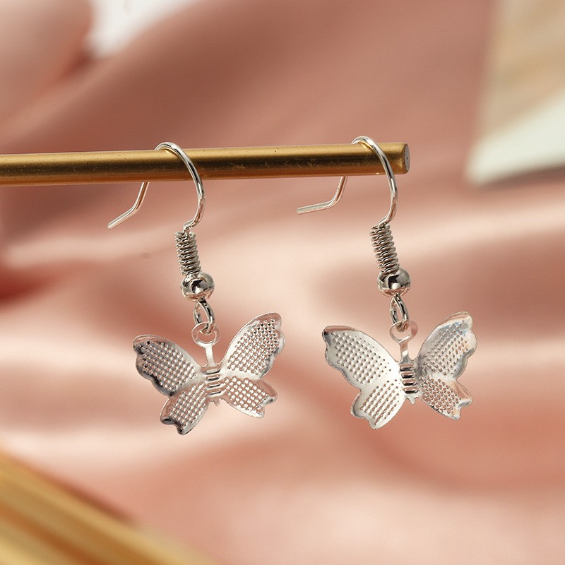 Ifyou Korean New Women Earrings Fashion Colorful Acrylic Butterfly Earrings Sweet Earring Accessories Wholesale