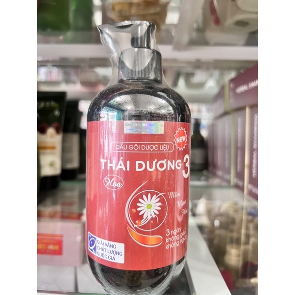 dầu gội đầu dược liệu thái dương 3 màu xanh và màu đỏ chai nhỏ 200ml chai lớn 480ml 3 ngày không gàu không ngứa  mềm tóc