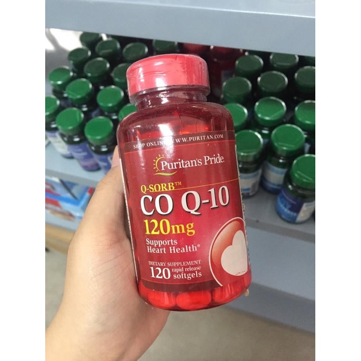 Viên uống tim mạch, bổ tim, giảm cholesterol Puritans pride coQ10 120mg 60 - 120 viên