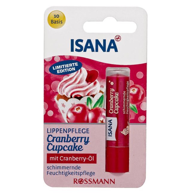 Isana Lip Care Cranberry Cupcake-son dưỡng