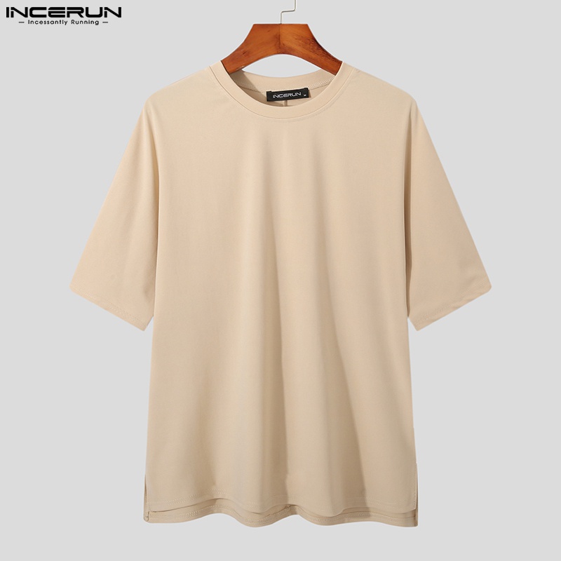 Áo thun nam INCERUN ngắn tay đơn giản thời trang size S-5XL