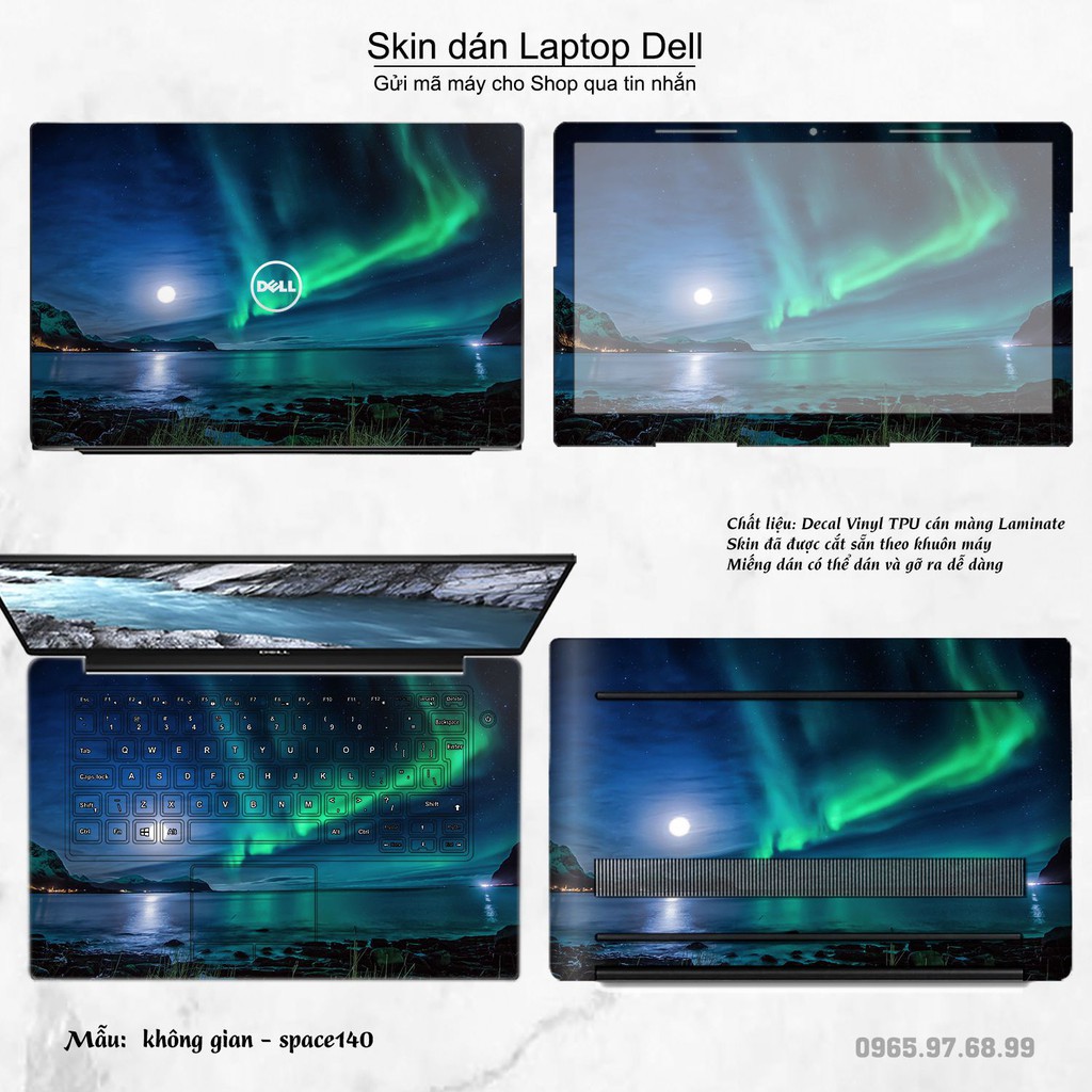 Skin dán Laptop Dell in hình không gian nhiều mẫu 24 (inbox mã máy cho Shop)