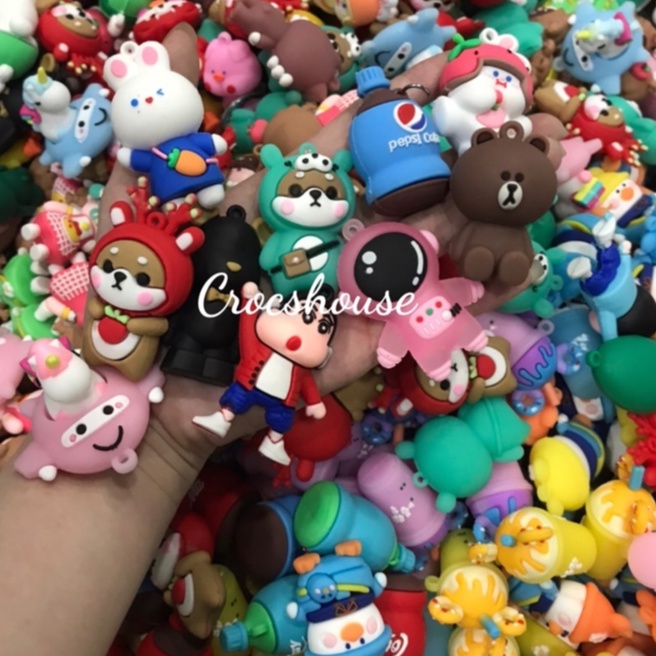 Jibbitz crocs con to 3D xịn, charm dép sục, sticker gắn dép crocs - Crocs house