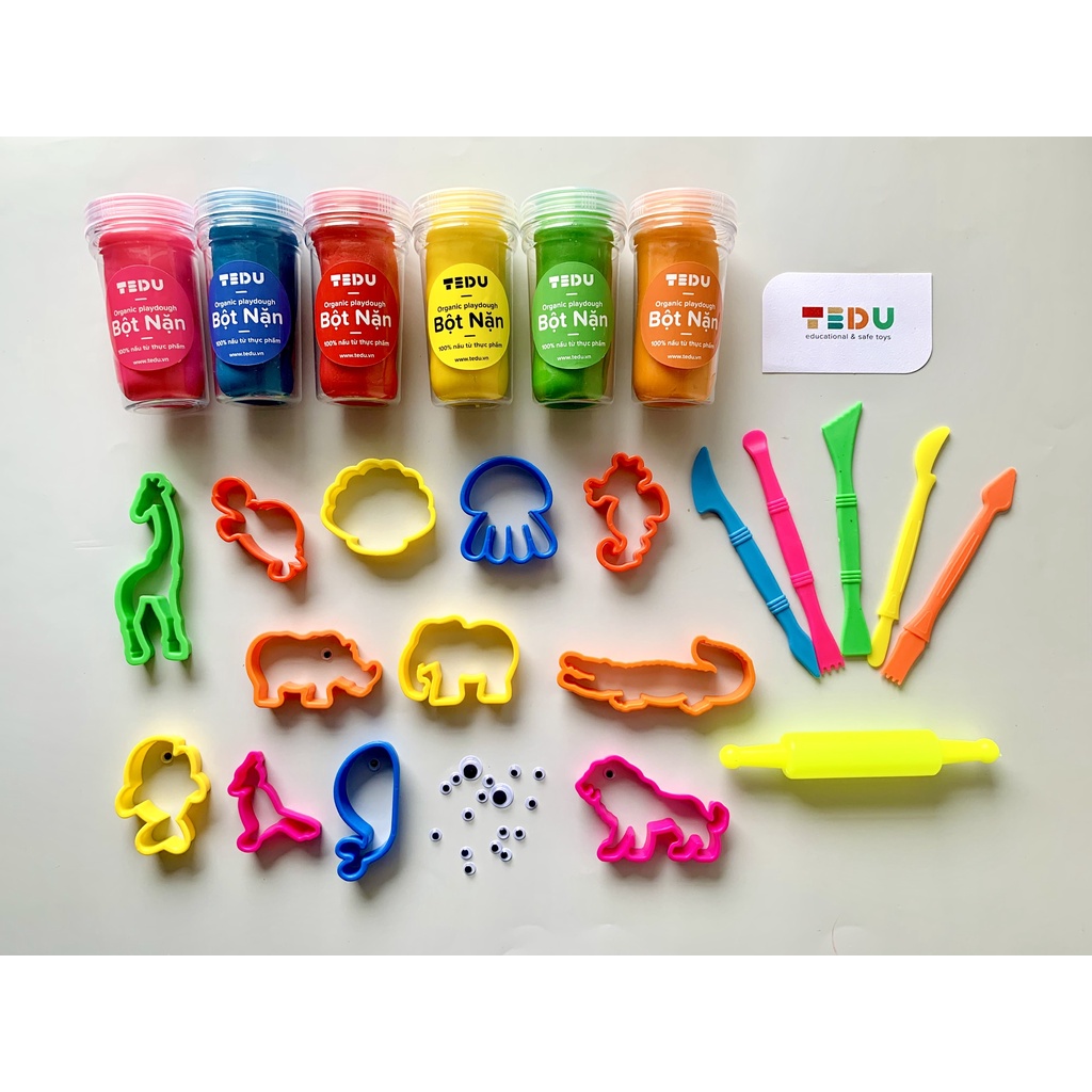 Bột nặn đất nặn an toàn TEDU - Set Động Vật