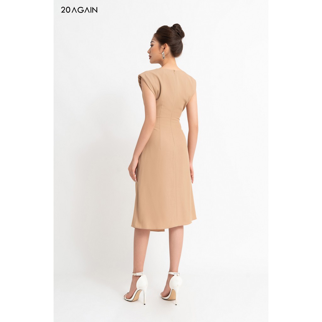 [Mã WABRWA15 giảm 15% đơn 300K] Đầm xòe vạt chồng thân dưới 20AGAIN DEA1231 | BigBuy360 - bigbuy360.vn
