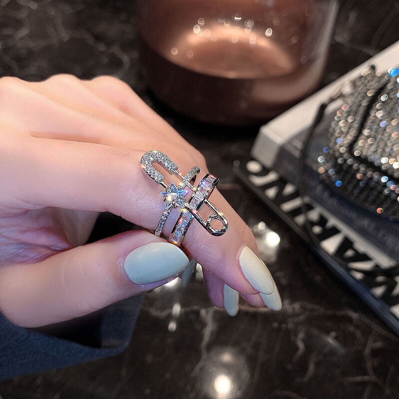 Nhẫn Mở Đính Đá Pha Lê Thời Trang