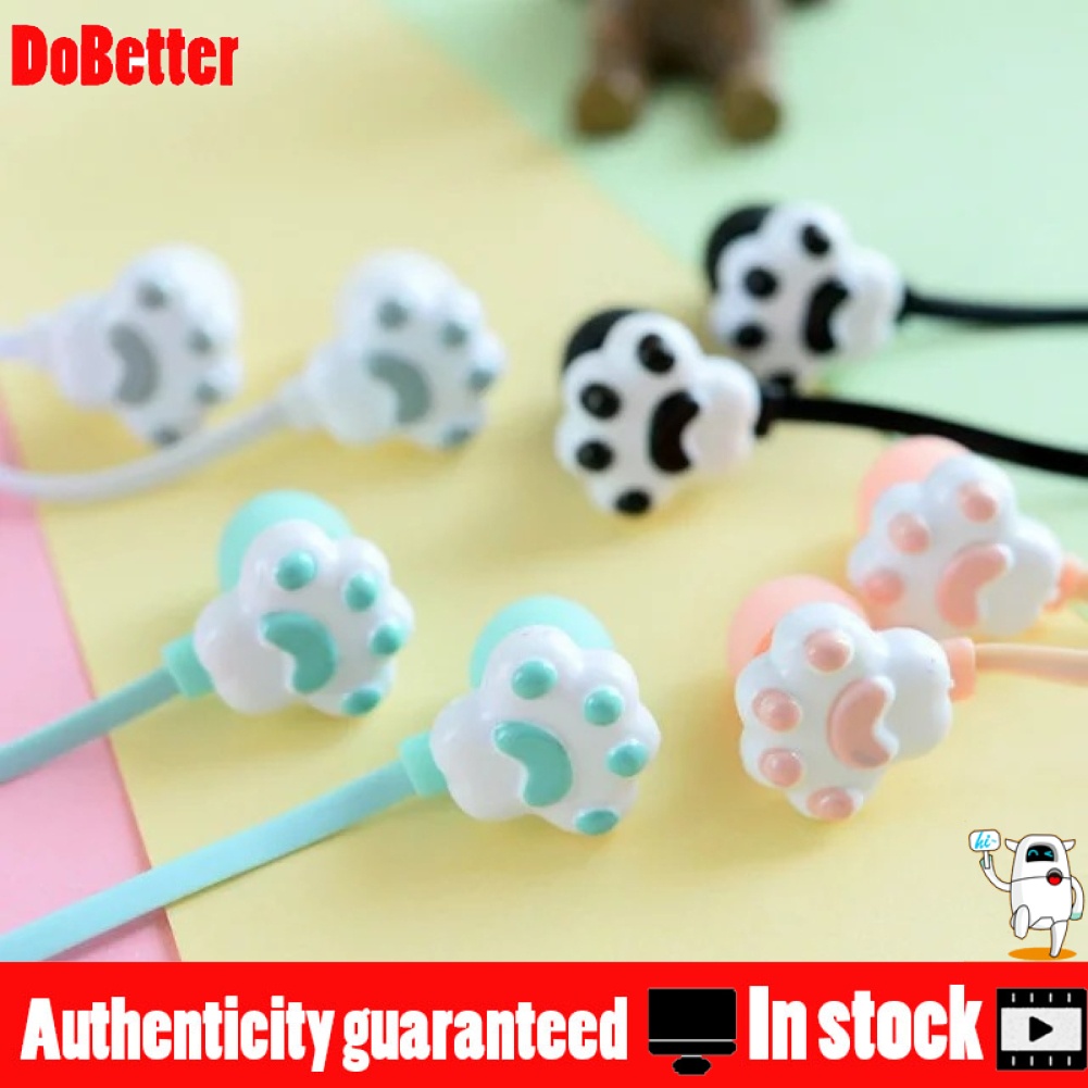 Tai nghe có dây jack 3.5mm hình chân mèo dễ thương