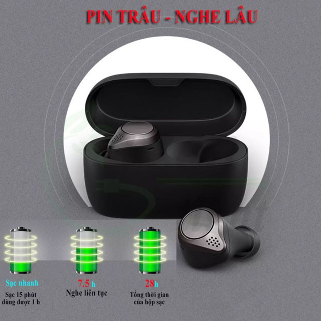 [SIÊU CHẤT] Tai nghe ELITE75t cao cấp, ÂM BASS sống động, chống mồ hôi, chống tạp âm, đi kèm đốc sạc dư phòng