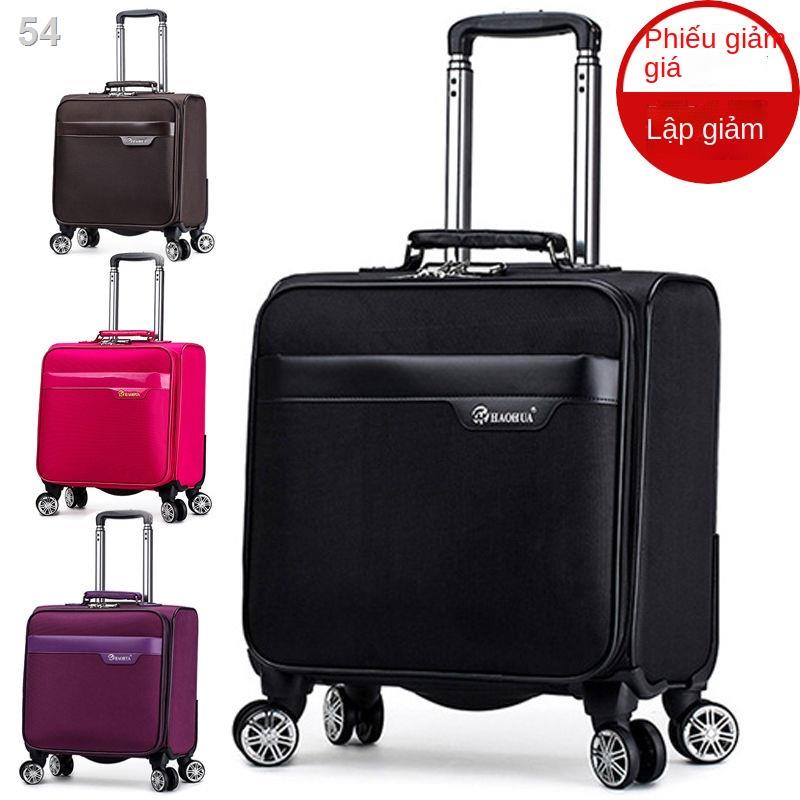 （Hộp kéo）Vali nhỏ 18 inch nữ vải Oxford ngang nội trú xe đẩy kinh doanh du lịch mini hộp mã nam