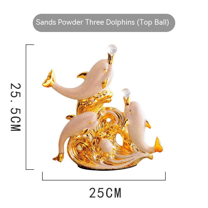Quả Cầu Pha Lê Hình Cá Heo Phong Cách Bắc Âu Trang Trí Nội Thất