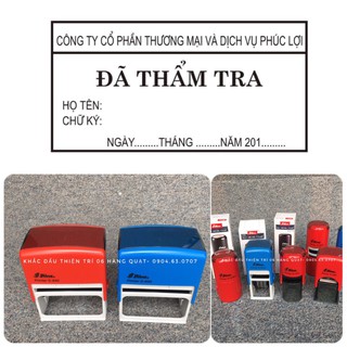 Dấu đã thẩm tra -logo , mã số thuế , hộp shiny s829/ s830 liền mực