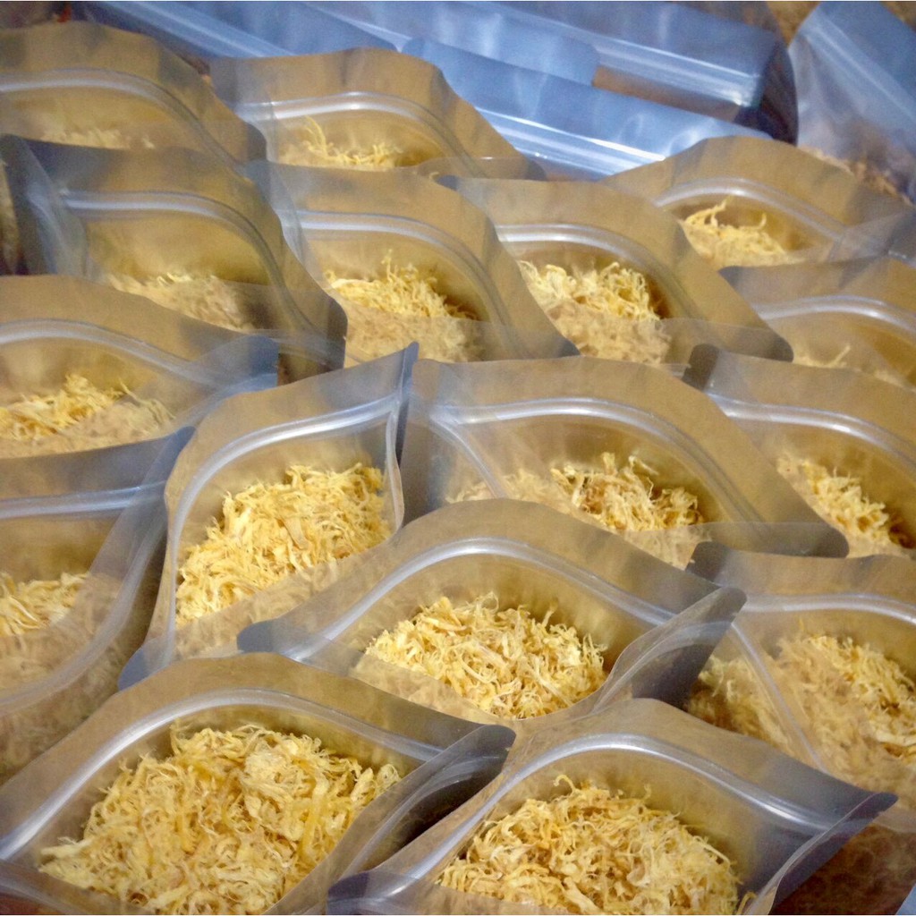 250gr Chà bông gà Lày Hòa, sản xuất từ những nguyên liệu tươi mới, đảm bảo vệ sinh ATTP