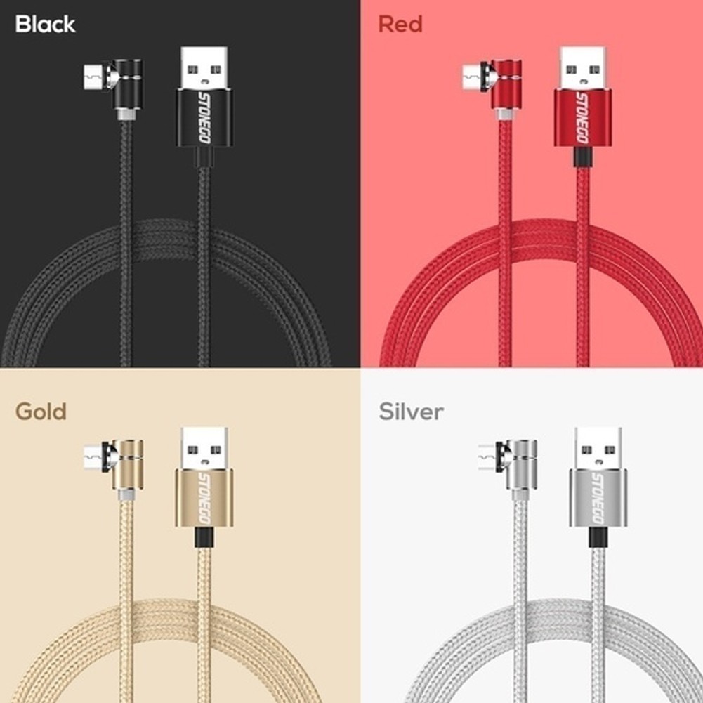 Dây cáp sạc dài 2m cổng USB đầu nam châm tùy chọn cho điện thoại chuẩn micro USB/ iOS/ type-c