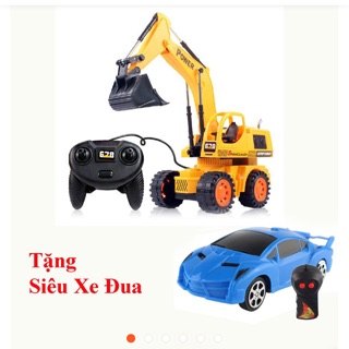 [Mã TOYDEC giảm 10% tối đa 15K đơn từ 50K] Combo xe cần cẩu vàng Tặng xe đua điều khiển 2 chiều