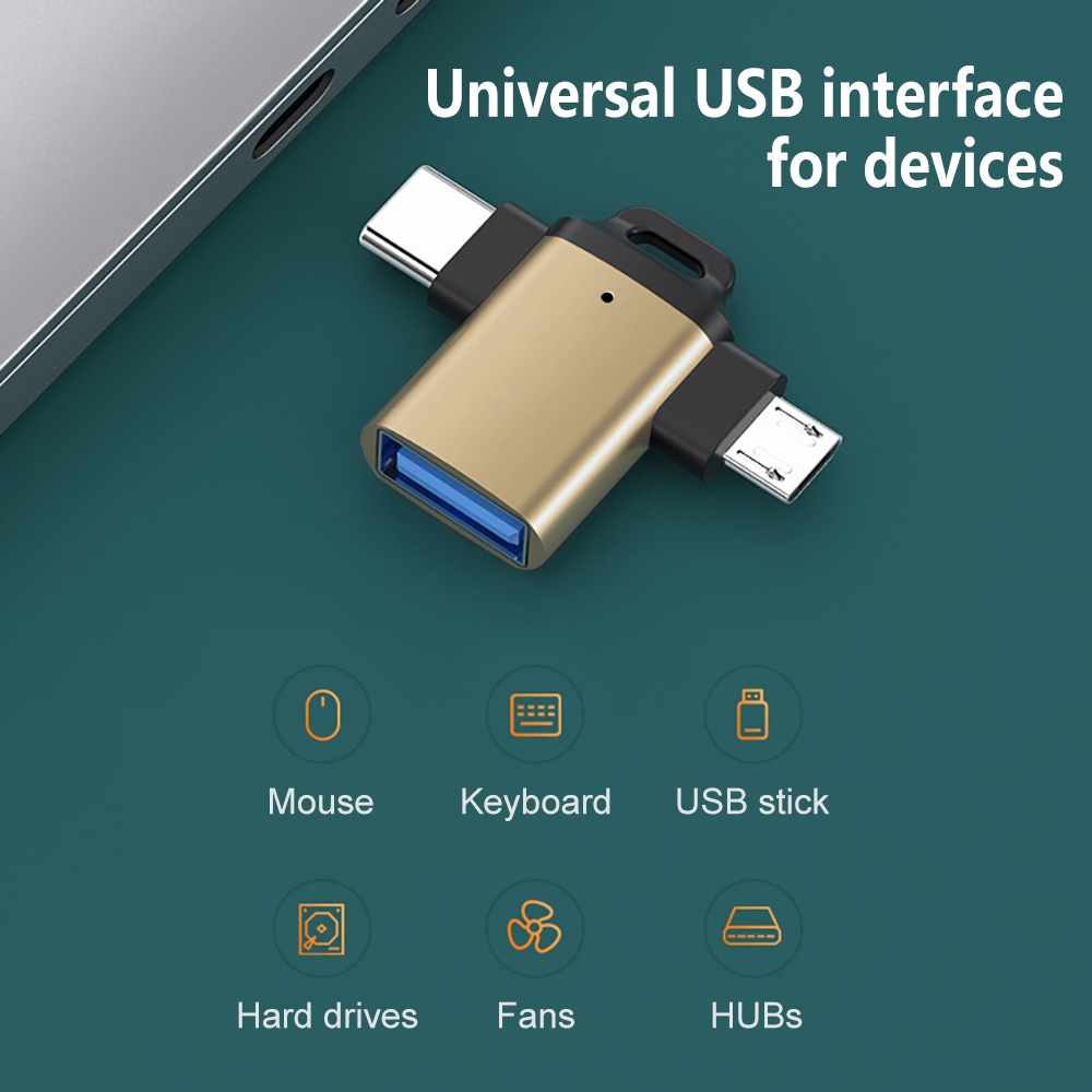 Đầu chuyển đổi ELOUGH USB 3.0 sang Type-C OTG 2 trong 1 thích hợp cho laptop táo