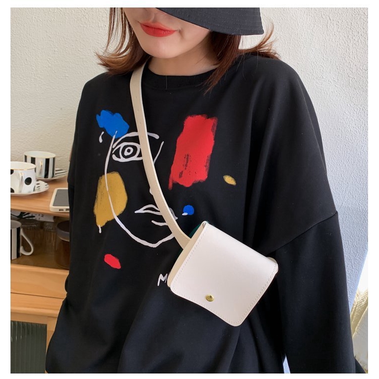 Mới Túi Đeo Chéo Màu Trơn Thời Trang Năng Động Cho Nữ